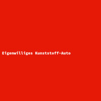 Eigenwilliges Kunststoff-Auto
