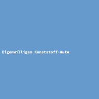 Eigenwilliges Kunststoff-Auto