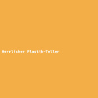 Herrlicher Plastik-Teller